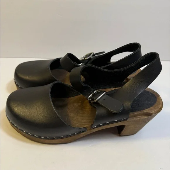 Lotta From Stockholm Black Leather Mules - Picture 3 of 6
